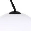 Standerlampe SPARKLED LIGHT halvrund, med afbryder, med skærm, med stik, justerbar E27 IP20, sort mat 