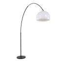 Standerlampe SPARKLED LIGHT halvrund, med afbryder, med skærm, med stik, justerbar E27 IP20, sort mat 
