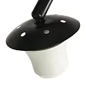 Steinhauer Standerlampe SPARKLED LIGHT halvrund, med afbryder, med skærm, med stik, justerbar E27 IP20, sort mat 