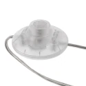 Steinhauer Standerlampe SPARKLED LIGHT halvrund, med afbryder, med skærm, med stik, justerbar E27 IP20, stål børstet 