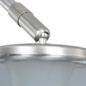 Steinhauer Standerlampe SPARKLED LIGHT halvrund, med afbryder, med skærm, med stik, justerbar E27 IP20, stål børstet 