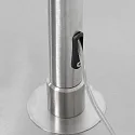 Steinhauer Standerlampe SPARKLED LIGHT halvrund, med afbryder, med skærm, med stik, justerbar E27 IP20, stål børstet 