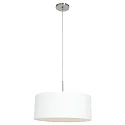 Steinhauer Pendel SPARKLED LIGHT cylindrisk, med skærm E27 IP20, stål børstet dæmpbar