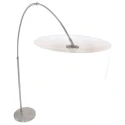 Steinhauer Standerlampe SPARKLED LIGHT cylindrisk, med afbryder, med skærm, med stik, justerbar E27 IP20, stål børstet dæmpbar