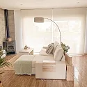 Steinhauer Standerlampe SPARKLED LIGHT cylindrisk, med afbryder, med skærm, med stik, justerbar E27 IP20, stål børstet dæmpbar