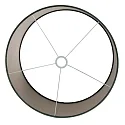 Steinhauer skærm KAPPEN - Ø 50CM cylindrisk, mørkegrøn