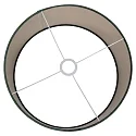 Steinhauer skærm KAPPEN - Ø 40CM flad, cylindrisk, mørkegrøn