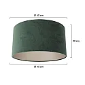 Steinhauer skærm KAPPEN - Ø 40CM flad, cylindrisk, mørkegrøn