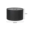 Steinhauer skærm KAPPEN - Ø 20CM flad, cylindrisk, sort