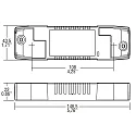 TCI LED driver PRO FLAT 40 med aflastning, konstant strøm, justerbar, omskiftelig, hvid