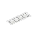 Indbygnings loftlampe LINOO 4.0 4-flammer, firkantet IP20, hvid mat, hvid blank
