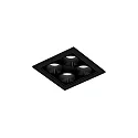 Indbygnings loftlampe LINOO 4.1 4-flammer, firkantet IP20, sort blank, sort mat