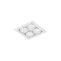 Indbygnings loftlampe LINOO 4.1 4-flammer, firkantet IP20, hvid mat, hvid blank