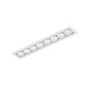 Indbygnings loftlampe LINOO 8.0 8-flammer, firkantet IP20, hvid mat, hvid blank