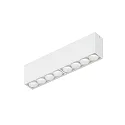 Loftlampe LINOO SURFACE 8.0 8-flammer, firkantet IP20, hvid mat, hvid blank dæmpbar