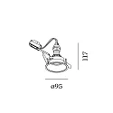 Wever & Ducré Downlight DEEP IP44 1.0 rund, gå tilbage, med bladfjedre GU10 IP44, sort dæmpbar