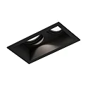 Indbygget spotlys PLANO 2.0 - LED 2-flammer, kardanisk drejning, med klemfjedre IP20, mat, kulsort dæmpbar