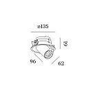 Wever & Ducré Indbygningslampe BLIEK ROUND CEILING REC 1.0 PAR16 GU10 IP20, guld, sort mat  12W