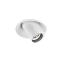 Loftlampe BLIEK ROUND 1.0 - LED med bladfjedre, kardanisk drejning, halvt forsænket IP20, mat, trafik hvid dæmpbar