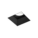 Indbygget spotlys STRANGE TRIMLESS 1.0 - PAR16 1-flamme, skylle, multipower, kardanisk drejning GU10 IP20, mat, kulsort dæmpbar