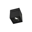 Loftlampe SIRRO 1.0 Kubusform, svingbar, drejelig GU10 IP20, pulverlakeret, sort dæmpbar