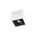 Loftlampe SIRRO 1.0 Kubusform, svingbar, drejelig GU10 IP20, pulverlakeret, sort, hvid dæmpbar