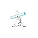 Wever & Ducré LED 3-phase Spot SQUBE ON TRACK 3.0, 20W 2700K, incl. adapter, white