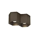 Downlight HEXO 2.0 - PAR16 2-flammer, firkantet, uden reflektor GU10 IP20, bronze dæmpbar