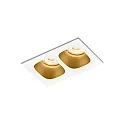 LED Recessed spot PIRRO 2.0, 2 spots, 2x 4.5W 2700K, CRi >90, dimmable, white gold