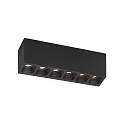 Loftlampe PIRRO 6.0 6-flammer IP20, sort dæmpbar