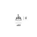 Wever & Ducré LED Recessed spot DEEP PETIT 1.0, 350mA, 18V, 6W 2700K, CRi >90, black