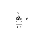 LED Recessed spot DEEP PETIT ADJUST 1.0, 350mA, 6W 2700K, CRi >90, with standard springs, black