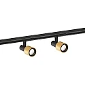 LED 1-phase track spot SARA 1.0, 8W 3000K, dimmable, black gold