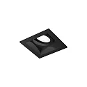 ceiling recessed luminaire PLANO PETIT 1.0 - LED 1 flame, cardanic swivelling, with wire springs IP20, mat, deep black dimmable