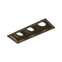 Indbygget spotlys PLANO PETIT 3.0 3-flammer, kardanisk drejning, med klemfjedre IP20, bronze dæmpbar
