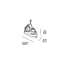 Wever & Ducré Indbygget spotlys DEEP BIJOU 2.0 - LED 2-flammer, stiv, med klemfjedre IP20, mat, trafik hvid dæmpbar