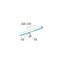 Wever & Ducré Skinne spot CENO 1.0 ON STREX 48V TRACK - ON/OFF til VDU-arbejdsstation, omskiftelig, kardanisk drejning IP20, mat, kulsort 