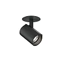 Loftlampe CENO 1.0 med bladfjedre, kardanisk drejning, halvt forsænket IP20, sort mat dæmpbar