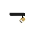 Spot CENO CEILING SURF 1.0 IP20, guld, sort mat dæmpbar