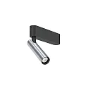 Spot MATCH CEILING SURF 1.0 IP20, aluminium, sort mat 