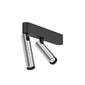 Spot MATCH CEILING SURF 2.0 IP20, aluminium, sort mat 