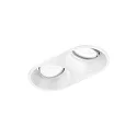 Indbygnings loftlampe DEEP ADJUST 2.0 - LED 2-flammer, kardanisk drejning, med klemfjedre IP20, mat, trafik hvid dæmpbar