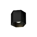 ceiling luminaire HEXO CEILING SURF 1.0 1 flame IP20, black matt dimmable