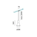 Wever & Ducré 1-phase pendant luminaire ODREY ON TRACK 1.3 incl. 1-phase adapter GU10 IP20, gold, black matt