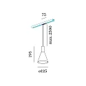 Wever & Ducré 1-phase pendant luminaire ODREY ON TRACK 1.4 incl. 1-phase adapter GU10 IP20, black matt