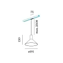 1-faset pendul ODREY ON TRACK 1.6 inkl. 1-faset adapter GU10 IP20, sort mat