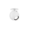 Loftlampe LECA 1.0 - 350MA kardanisk drejning, balleformet, halvt forsænket IP20, hvid mat dæmpbar