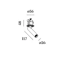Wever & Ducré Indbygget spotlys MATCH TRIMLESS 1.0 svingbar IP20, sort mat