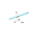 Wever & Ducré 1-faset spot PILLO ON TRACK 1.0 svingbar GU10 IP20, sort mat