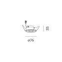 Wever & Ducré recessed spotlight QITO 1.0 current constant, adjustable